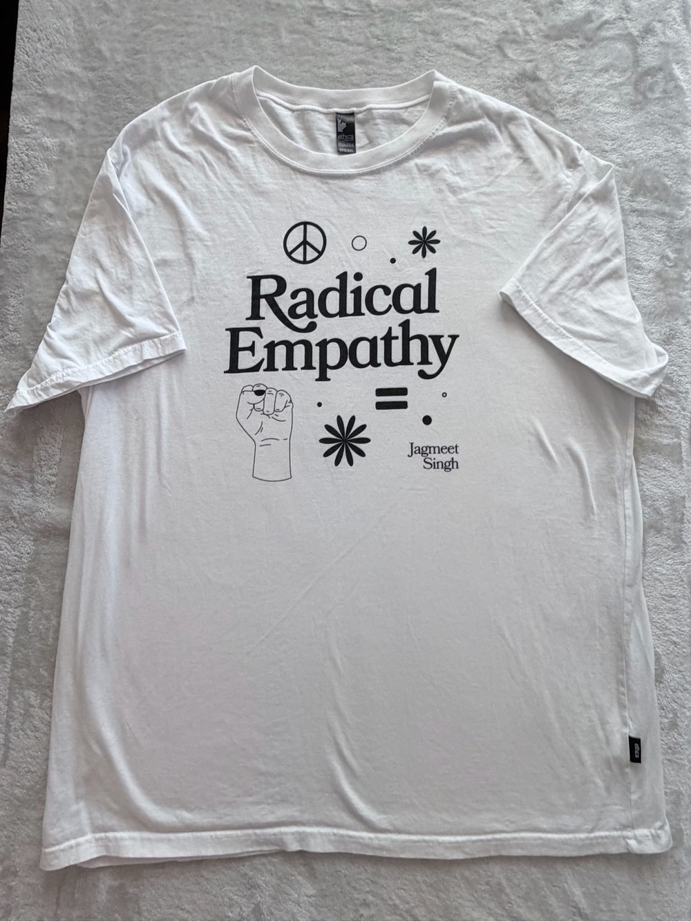 Etica Radical Empathy Graphic Tee - White & Black (NWOT)